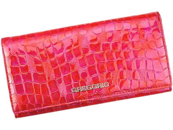 Dámská Peněženka Gregorio FS-114 Červená z Přírodní Kůže Velká Horizontální Orientace