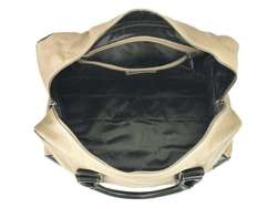 Kožená cestovní taška A4 Gilda Tonelli 0102 ELEF./ADV. béžová + tmavě hnědá